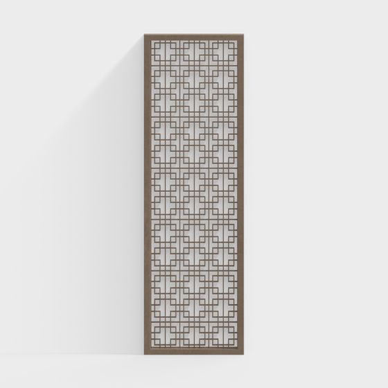 Elegant Lattice Panel 3D model for Modern Design