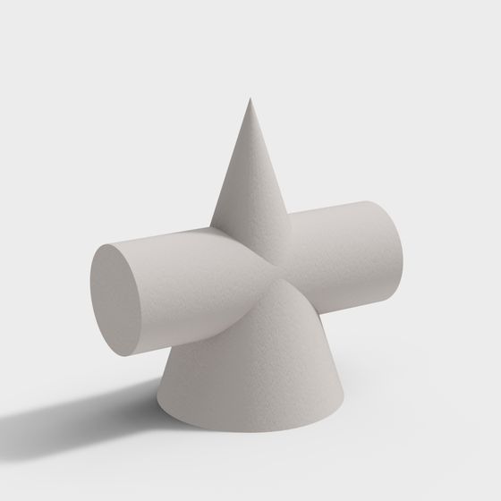 Unique Low-Polygon Geometric 3D Model