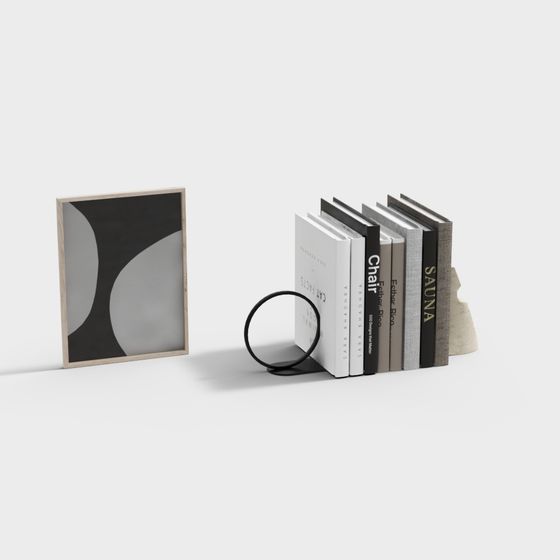 Minimalist Bookshelf 3D model