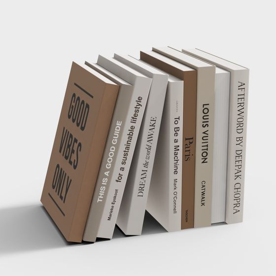 Elegant Low-Poly Bookshelf 3D model