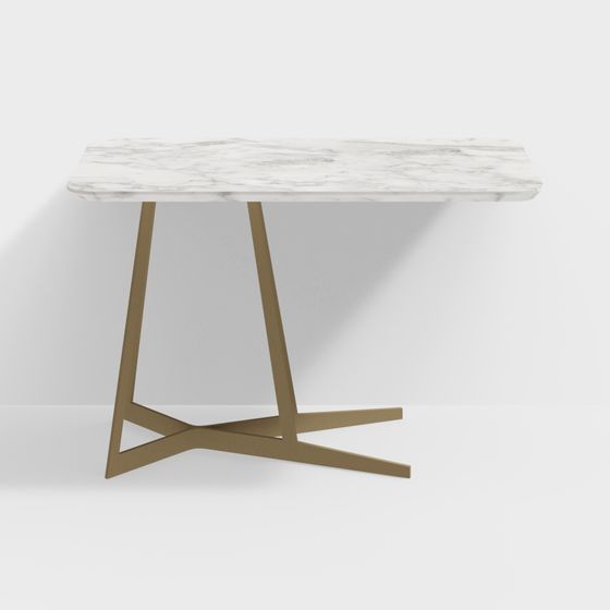 Elegant Marble Dining Table 3D model