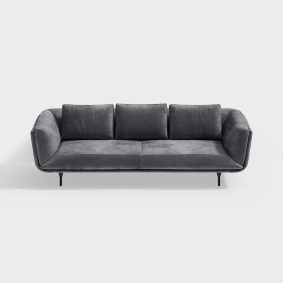 Stylish Contemporary 3D Sofa Model for Modern Interiors