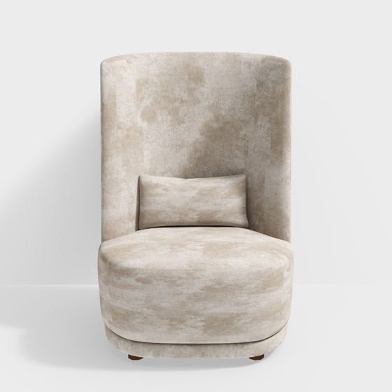 Cozy Velvet Chair 3D model