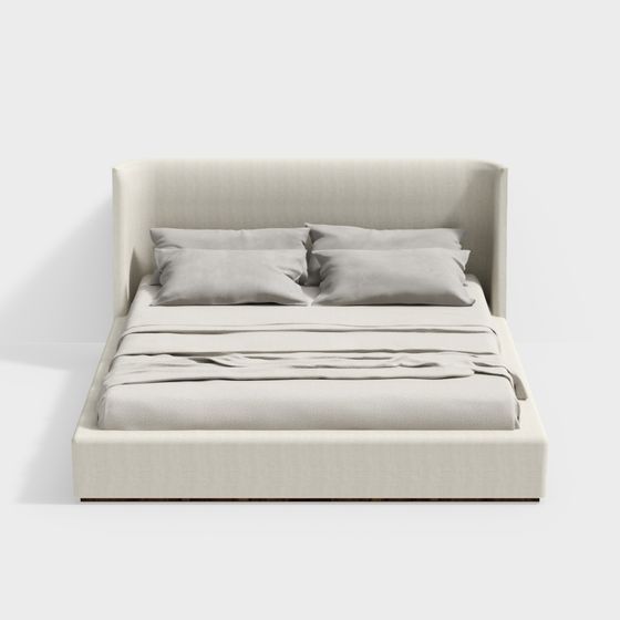 Urban Comfort Bed Frame 3D Model for Modern Spaces