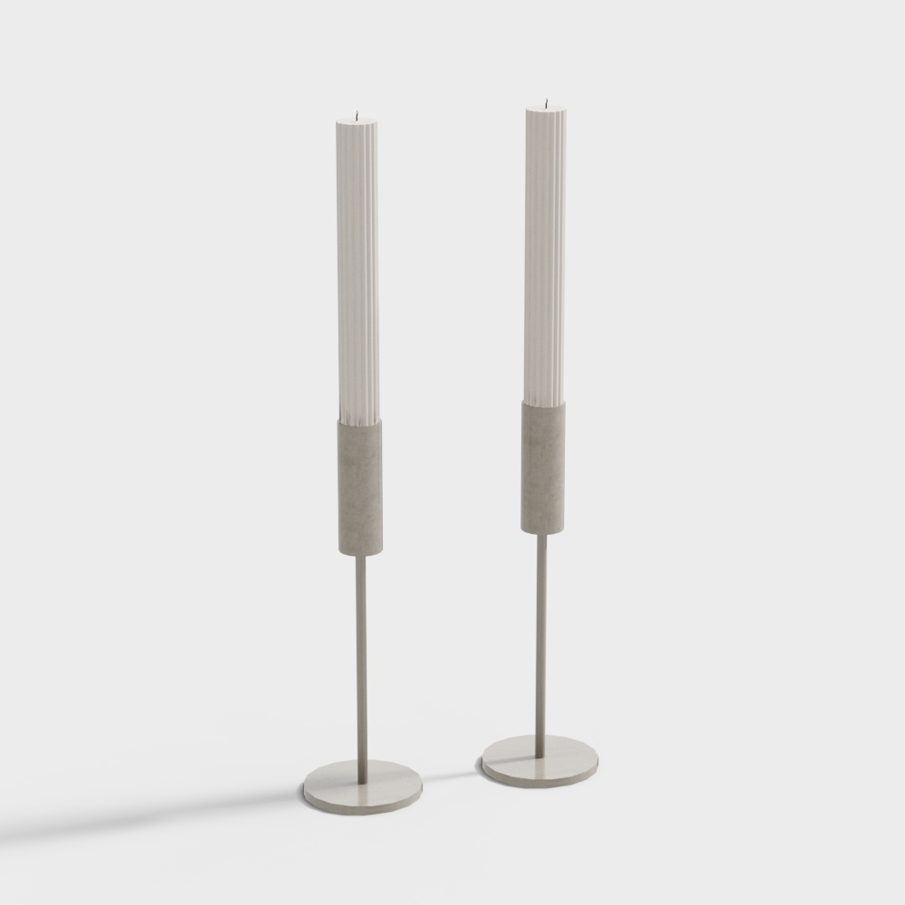 Elegant Low-Polygon Candle Holder Set – Minimalist Decor