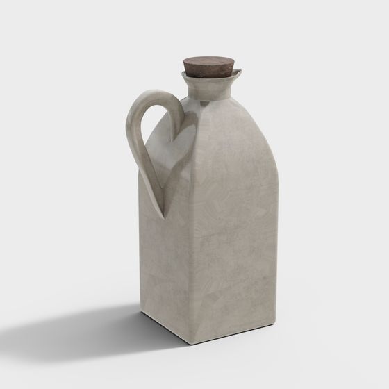 Vintage Flask 3D model for Design Projects