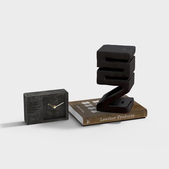 Artistic Low-Polygon Time-Inspired 3D model