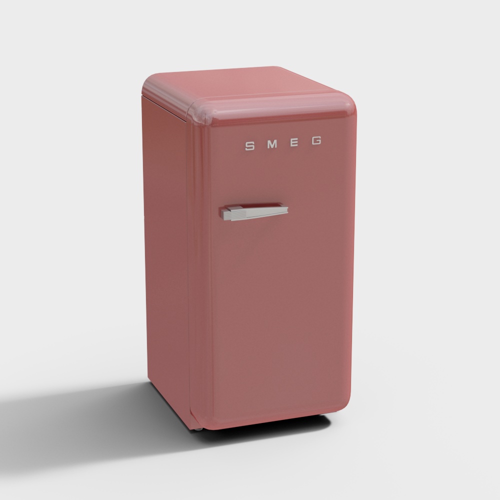 Retro Modern SMEG Refrigerator 3D Model