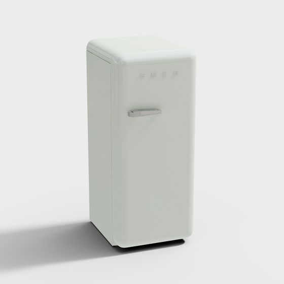 Retro Modern Refrigerator 3D model