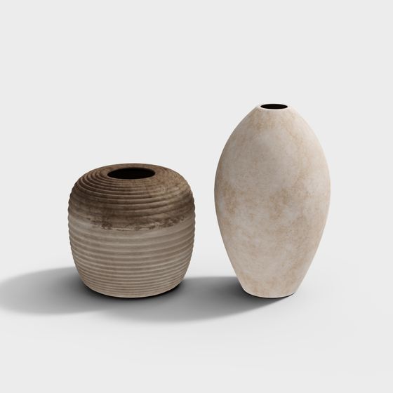 Elegant Spiral and Oval Vase 3D model