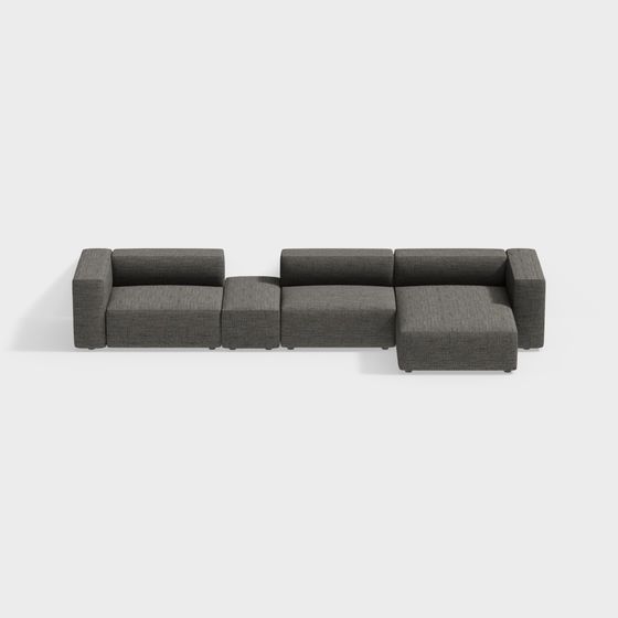 Modular Sofa 3D model for Modern Aesthetics