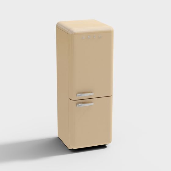 Vintage Modern Refrigerator 3D model