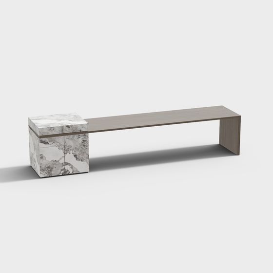 Green Bar Counter 3D Model for Contemporary Spaces