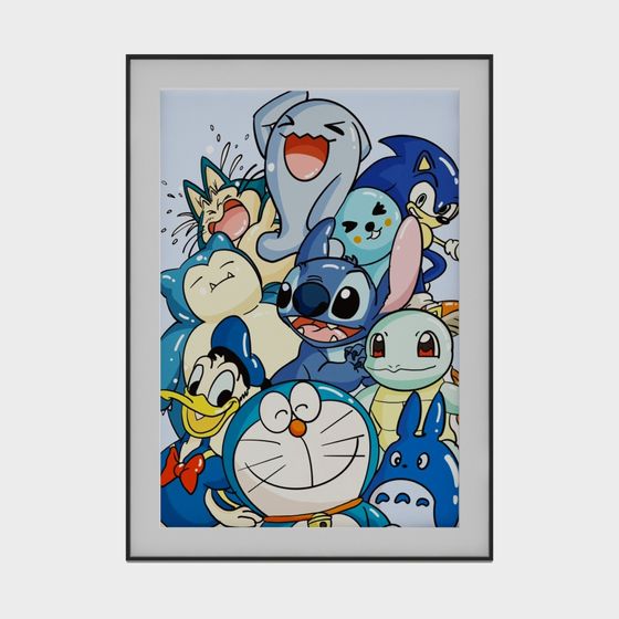 Energetic Cartoon Character Collection 3D model