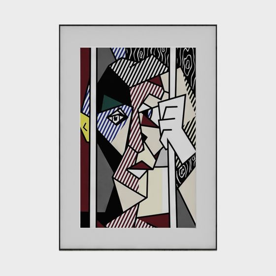 Abstract Geometric Portrait 3D Model for Creative Projects