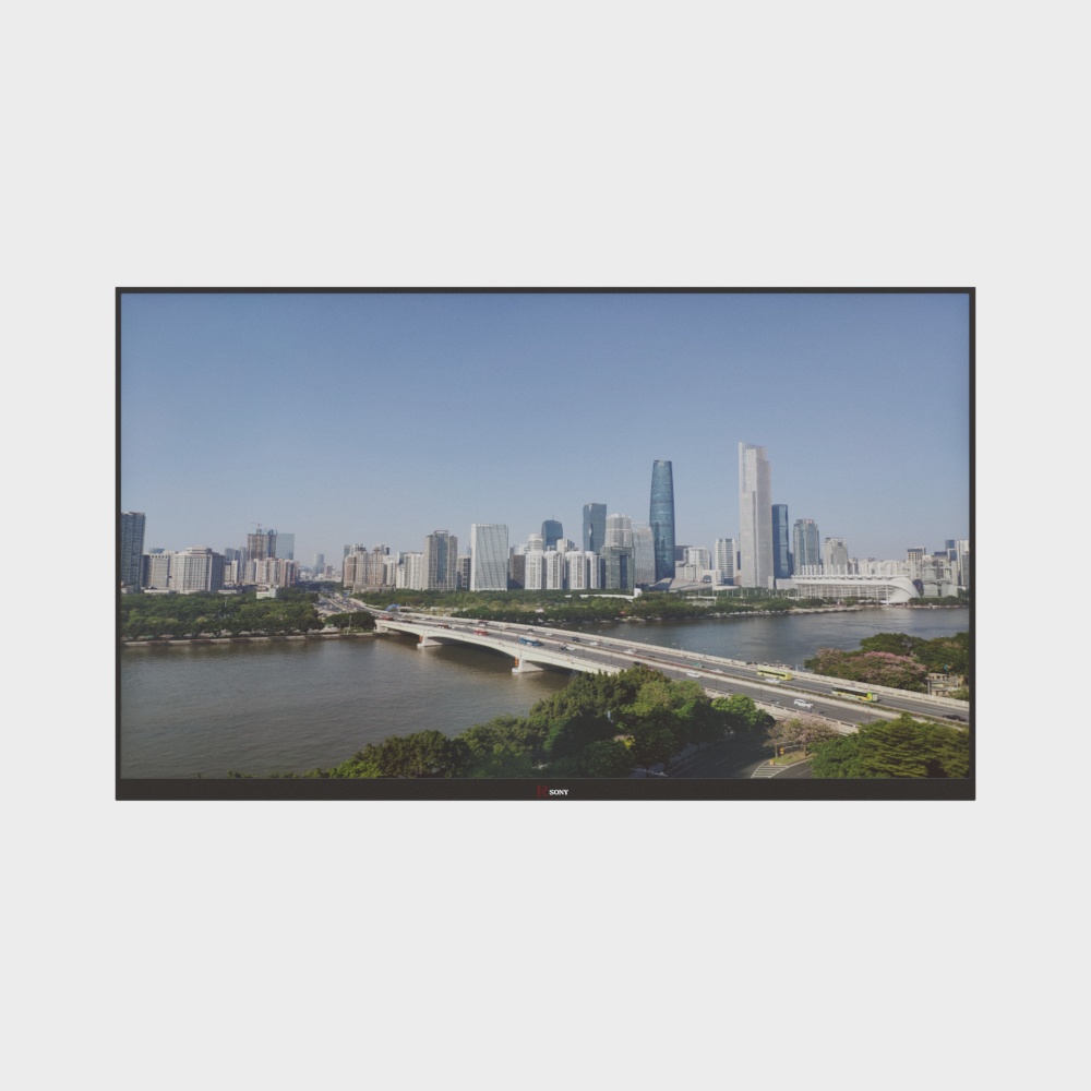 壁に取り付けられたテレビ