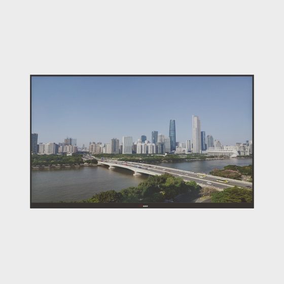 壁に取り付けられたテレビ