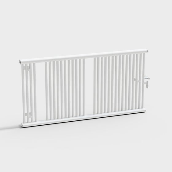 Elegant Minimalist Urban Railing 3D model