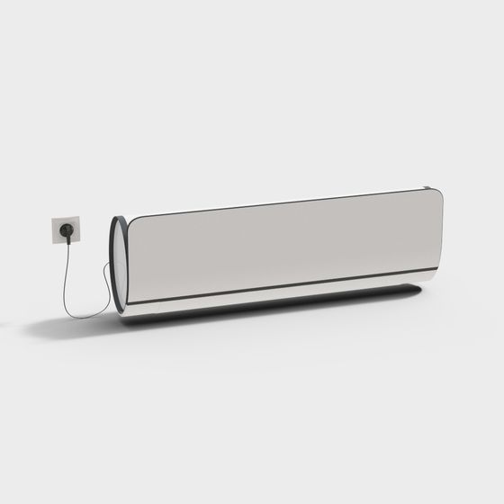 Minimalist Wall-Mounted Electric Heater 3D model