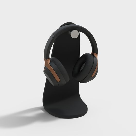 Futuristic Headphone Stand 3D model