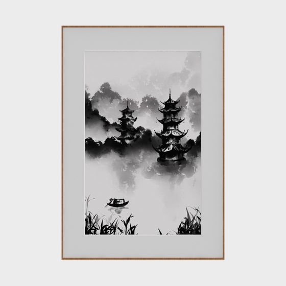 Ancient Towers Reflection 3D model