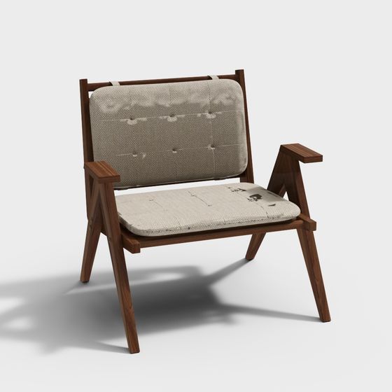 Vintage Style Casual Chair 3D Model for Modern Spaces