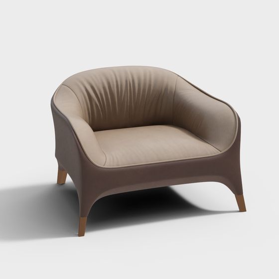 Curve Comfort Sofa 3D Model for Modern Spaces