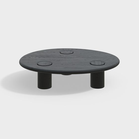 Stylish Low-Polygon Round Table 3D Model