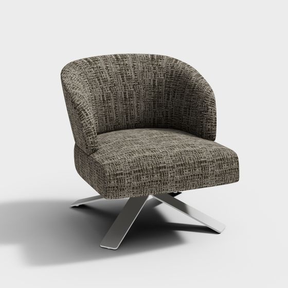 Elegant Low-Poly Curved Chair 3D Model