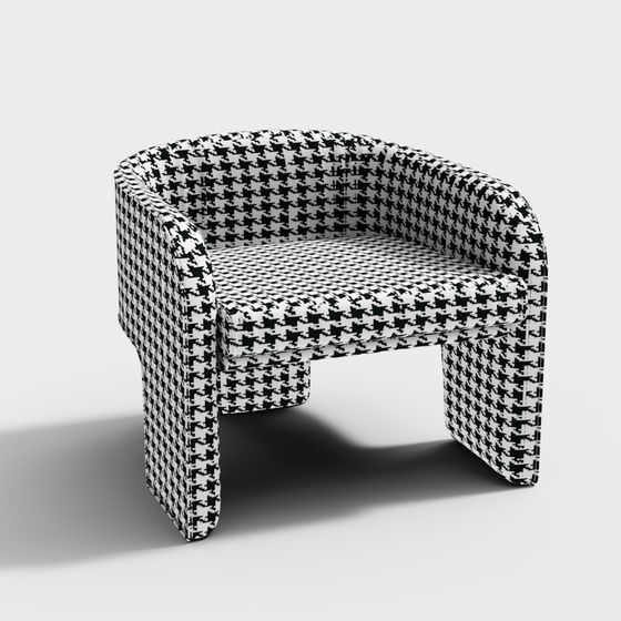 Chic Low-Polygon Chair 3D model for Modern Spaces
