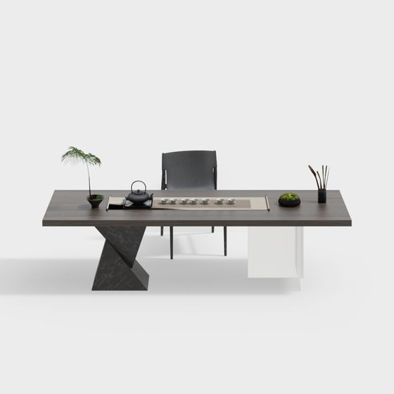 Contemporary Office Desk 3D model for Modern Spaces