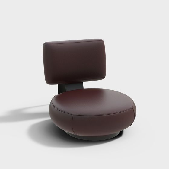 Elegant Round Sofa Chair 3D model