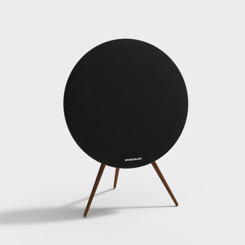 MORBORART Speaker 3D Model – Low-Poly Black Mesh Design