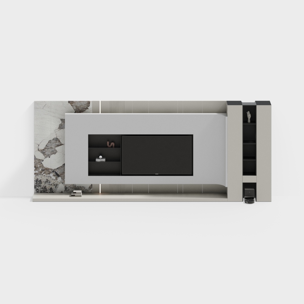 Modern Italian Style Home TV Background Wall