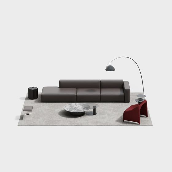 Urban Living Room 3D model