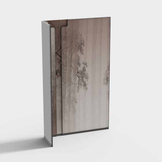 Ink Wash Folding Screen 3D model