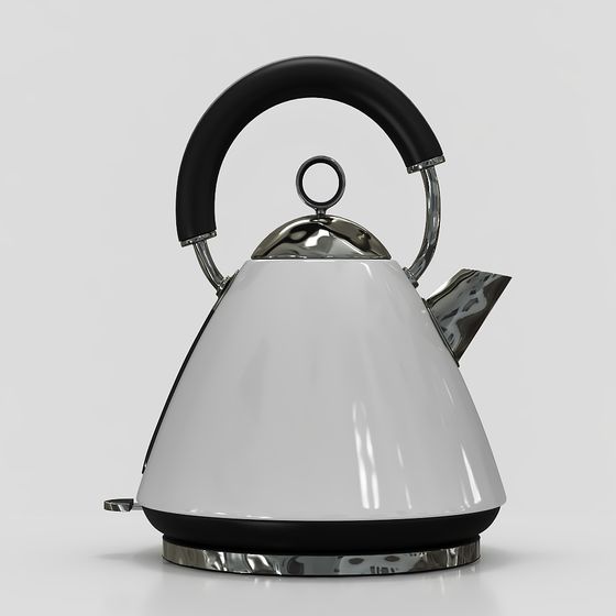 Stylish Low-Poly Electric Kettle 3D model