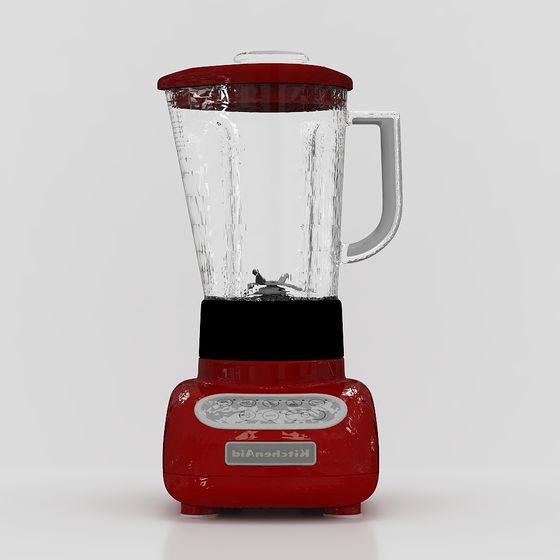 Stylish Red Blender 3D Model for Creative Kitchens