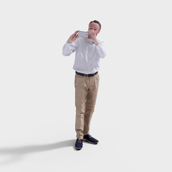 Photographer in Action 3D model