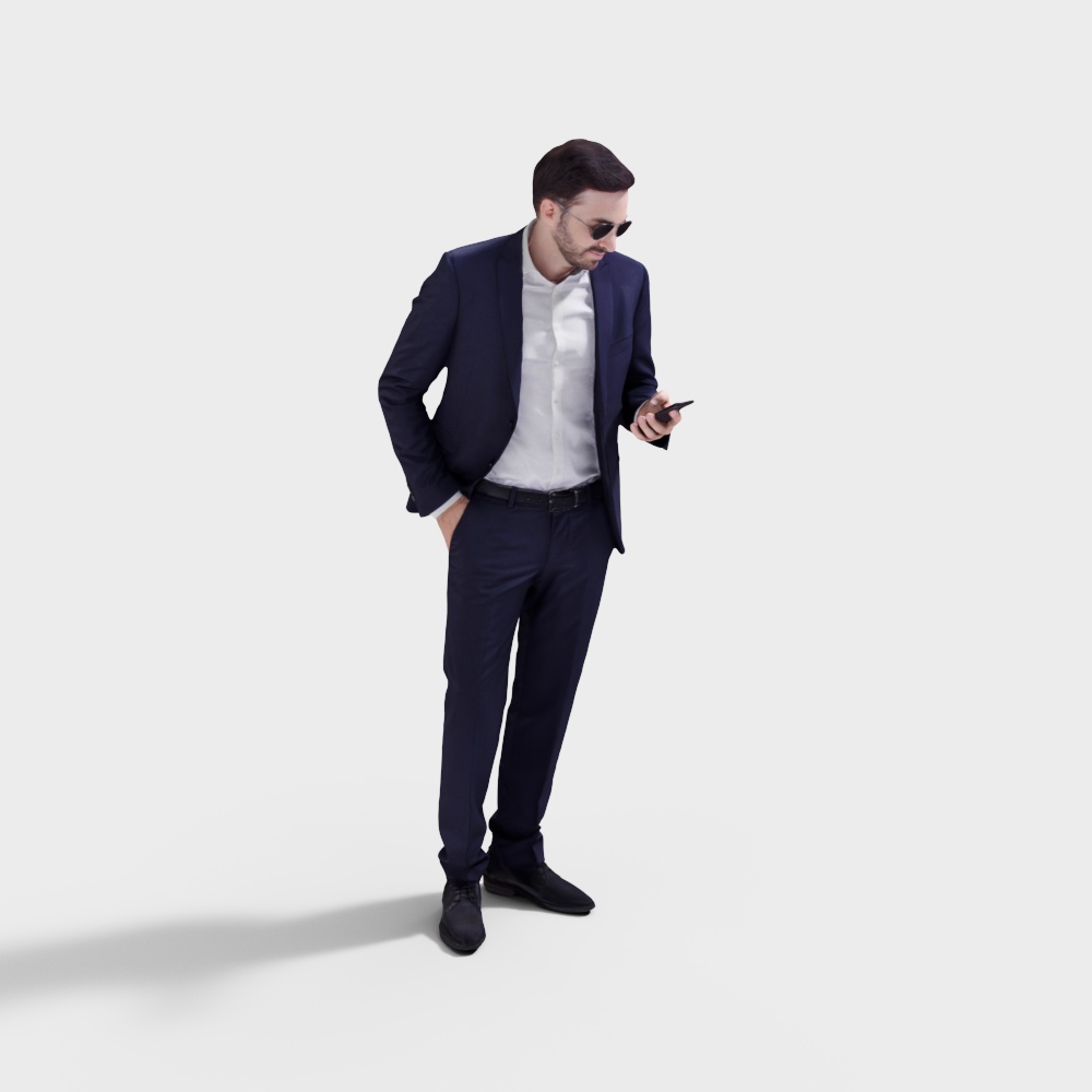 Homme regardant son téléphone