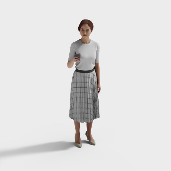 Elegant Urban Female 3D Model
