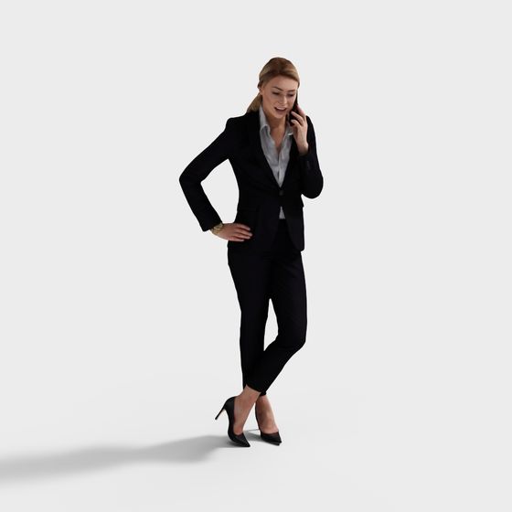 Elegant Businesswoman 3D Model