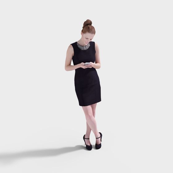 Một người phụ nữ đang nhìn vào điện thoại