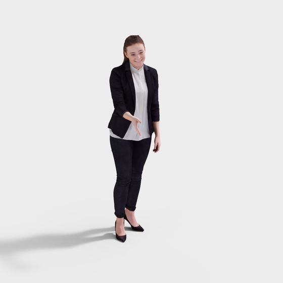 Stylish Urban Female 3D Model for Creative Projects