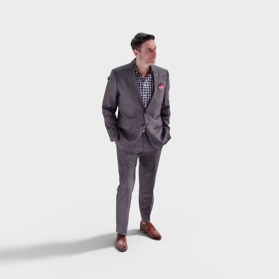 Urban Gentleman Low-Poly 3D model