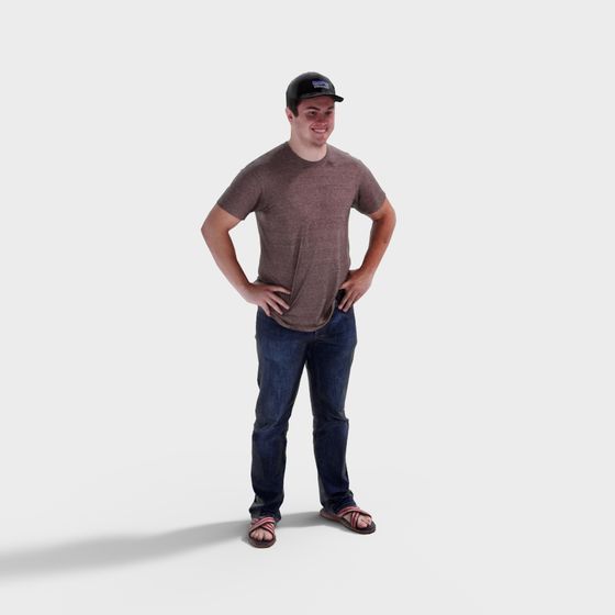 Urban Wanderer Low Poly 3D Model for Creative Projects