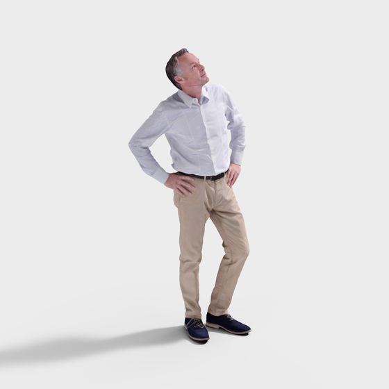 Confident Businessman 3D Model for Creative Projects