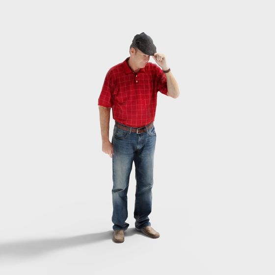 Urban Walker 3D Model - Low Polygon with High Detail