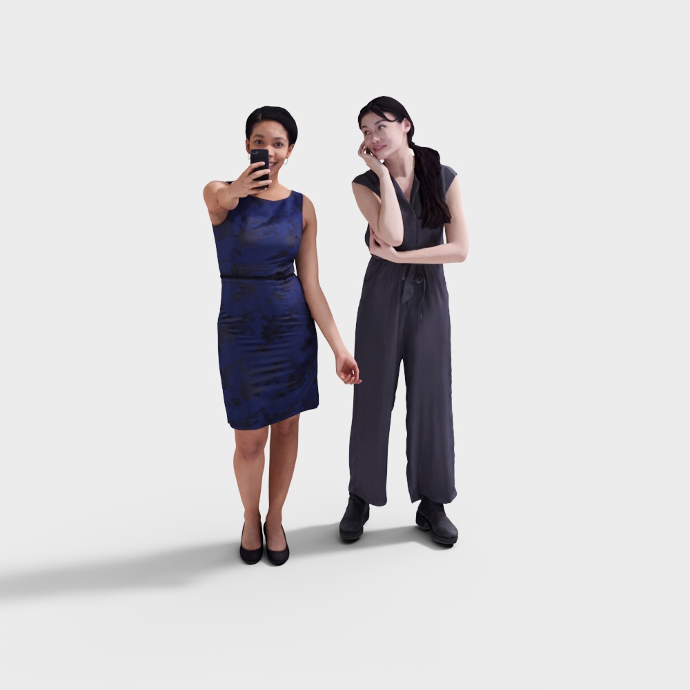 Two Women Taking a Selfie