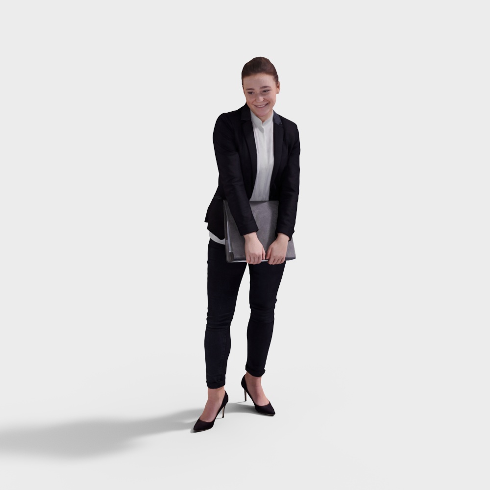 Holding a Folder Woman